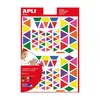 Image de 6 Feuilles de gommettes multicolores en triangles