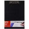 Image de Porte-bloc - Pour documents A4 - Avec rabat - Clip métal - PVC - Noir