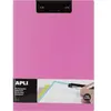 Image de Porte-bloc - Pour documents A4 - Avec rabat - Clip métal noir - PVC - Rose