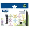 Image de Milan, Marqueur, Marker mit Pinselspitze, 6 Farben Fluo (6x)