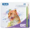 Image de Teka, Écriture + dessin, Holzlose Aquarellstifte 24 Farben + MILAN-Pinsel (24x)