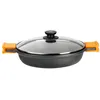 Image de BRA EFFICIENT - Faitout bas avec couvercle en verre et anses en silicone, 36 cm