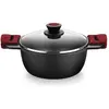 Image de BRA A410332, Poêle + casserole, Multicolore, Noir, Rouge