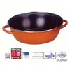 Image de Poêle - IBILI - Honda - 40 cm - Acier émaillé vitrifié - Antiadhésif - Induction orange