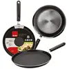 Image de Ibili Crêpière Indubasic 26 cm Idéale pour un usage professionnel ou domestique, Poêle + casserole, Noir