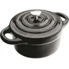 Image de Ibili 725910N Mini Cocotte Ronde Noir 10x4,5 cm noir