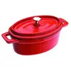 Image de IBILI - Ustensiles et accessoires de cuisine - mini cocotte ovale rouge ( 726015R-1 )