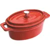 Image de Ibili 726015R Mini Cocotte Ovale Rouge 15x10x6 cm rouge