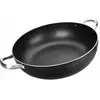 Image de Ibili Poêle à frire avec 2 poignées I-Chef 40 cm Grande poêle à frire pour la préparation de toutes, Poêle + casserole, Argent, Noir