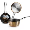Image de IBILI Saucière Nature à revêtement en cuivre avec manche en acier inoxydable, 16 cm, Antiadhésif style pierre, compatible induction