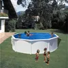 Image de Kit Piscine hors sol acier blanche ronde - Ø370 x H122 cm (Livrée échelle de sécurité + filtre a cartouche)