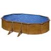 Image de Piscine acier aspect bois Gré Pacific ovale 5,27 x 3,27 x 1,22 m - Gré