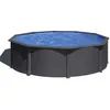 Image de Piscine acier gris anthracite Louko ronde 3,70 x 1,22 m - Gré