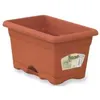 Image de Plastiken jardiniere rectangulaire oe 50 x 20 cm avec plateau - terracotta