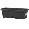 Image de Plastiken jardiniere rectangulaire - 50 x 20 cm avec plateau - anthracite