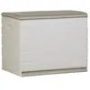 Image de PLASTIKEN Coffre 260L Interieur/Exterieur Fonctionnel et Esthetique Cadenassable avec Roulettes Beige
