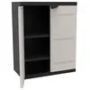 Image de Meuble bas de rangement PLASTIKEN TITANIUM 70x44x88 cm Beige/Noir