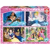 Image de 4 puzzles disney princesses Pocahontas Cendrillon et Blanche Neige