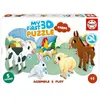 Image de Educa Mon premier puzzle 3D « La ferme » 5 en 1 / 5 personnages / 2 à 4 pièces (2 pièces)