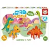 Image de Educa Mon premier puzzle 3D « Les dinosaures » 5 en 1 / 5 figurines / 3 à 5 pièces (5 pièces)