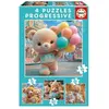Image de Educa Puzzle Medvídek 4 en 1 / (12, 16, 20, 25 pièces) / 16 x 16 cm (4 pièces)