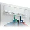 Image de Patère Barre De Porte Avec 6 Crochets Blanc