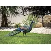 Image de Paon décoratif stylisé en acier pour jardin