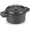 Image de Cocotte 20 cm en fonte d'aluminium avec couvercle - Lacor - Noir - Fonte D'aluminium