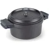 Image de Cocotte 24 cm en fonte d'aluminium avec couvercle - Lacor - Noir - Fonte D'aluminium
