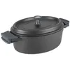 Image de Cocotte Ovale 26 Cm Noire - Lacor - Fundicion