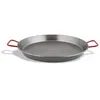 Image de Poêle Paella en acier au carbone prêt pour l'induction avec poignées rouges Pujadas