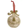 Image de Décoration de sapin à suspendre boule de noël en bois