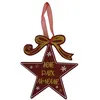 Image de Décoration de sapin à suspendre étoile de noël en bois