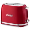 Image de Grille Pain Ufesa Classic PinUp 2 Tranches 850W 7 Niveaux de Brunissage Acier Inoxydable Rouge