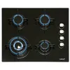 Image de CATA CIB 6031 BK - Table de cuisson au gaz - 4 plaques de cuisson - Niche - largeur : 55.5 cm - profondeur : 47.5 cm - noir