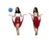 Image de Deguisement D'egyptienne Blanc Et Rouge - Rouge - T-3