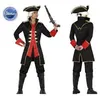 Image de Deguisement De Capitaine Pirate Lord Anglais - Noir / rouge - T-2