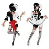 Image de Déguisement Femme Arlequin Noir Blanc