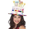 Image de Chapeau d'anniversaire (59 cm) Multicouleur