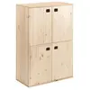 Image de Europe & Nature, Vitrine + meuble buffet, Montre en pin, beige (70.80 x 33 x 105.40 cm)