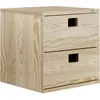 Image de Astigarraga - Cube de rangement en pin massif Dinamic 2 tiroirs