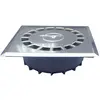 Image de Tecnoagua, Siphon, Standard vertical stainless steel siphon drain t-88 i 20 x 20 cm / ø110 - 90 mm. 216 x 216 x 70 mm