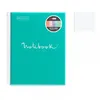 Image de Cahier - A4 (21x29,7cm) - Petits carreaux - 80 pages - couverture en polypro turquoise - à spirale - Miquelrius