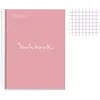 Image de Cahier - A4 (21x29,7cm) - Petits carreaux - 120 pages - couverture en carton rose - à spirale - Notebook Miquelrius