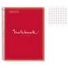 Image de Cahier - A4 (21x29,7cm) - Petits carreaux - 120 pages - couverture en polypro rouge - à spirale - Notebook Miquelrius