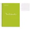 Image de Cahier - A4 (21x29,7cm) - Petits carreaux - 120 pages - couverture en carton vert clair - à spirale - Notebook Miquelrius