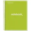 Image de Miquelrius, Cahier + bloc-notes, Notizbuch 5 A4 120 SQU 90G PP EMOTIONS LIME MR (A4, Pointillés)