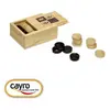 Image de Coffret en bois 24 Pions pour Jeu de Dames couvercle coulissant.