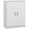 Image de CaliCosy, Armoire à chaussures, Armoire à chaussures 2 portes et 6 tablettes de rangement Basic - L101 cm (75 x 36 x 101 cm)
