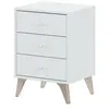 Image de Chevet scandinave ZORA 3 tiroirs L40cm x H56cm - Blanc